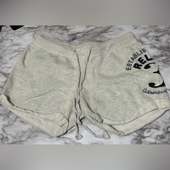 Zara Gray Athletic Shorts with Drawstring Waist - Picture 1 of 5